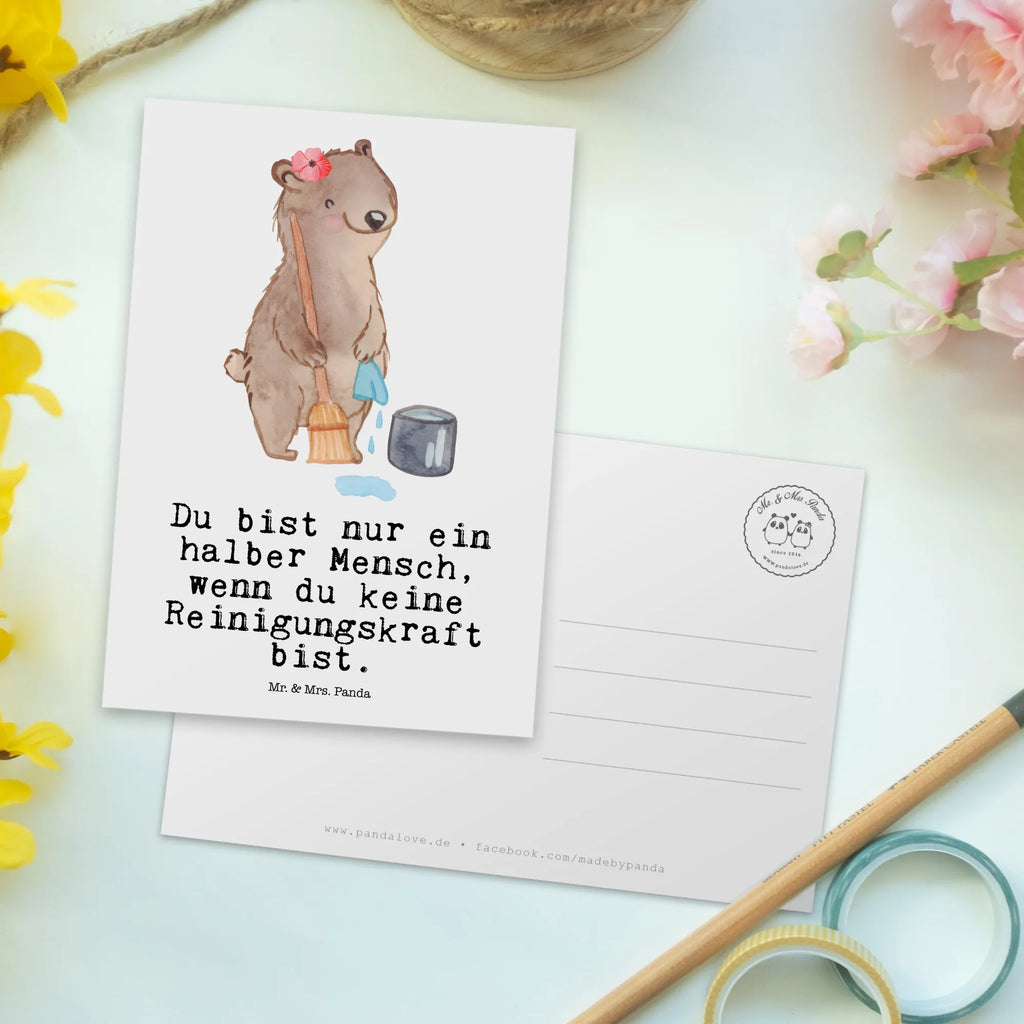 Postkarte Reinigungskraft Herz Postkarte, Karte, Geschenkkarte, Grußkarte, Einladung, Ansichtskarte, Geburtstagskarte, Einladungskarte, Dankeskarte, Ansichtskarten, Einladung Geburtstag, Einladungskarten Geburtstag, Beruf, Ausbildung, Jubiläum, Abschied, Rente, Kollege, Kollegin, Geschenk, Schenken, Arbeitskollege, Mitarbeiter, Firma, Danke, Dankeschön