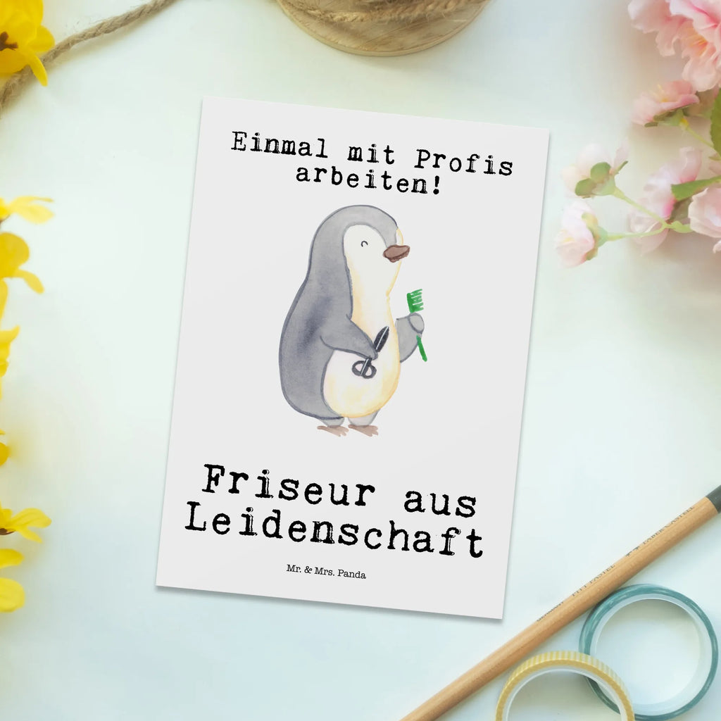 Postkarte Friseur aus Leidenschaft Postkarte, Karte, Geschenkkarte, Grußkarte, Einladung, Ansichtskarte, Geburtstagskarte, Einladungskarte, Dankeskarte, Ansichtskarten, Einladung Geburtstag, Einladungskarten Geburtstag, Beruf, Ausbildung, Jubiläum, Abschied, Rente, Kollege, Kollegin, Geschenk, Schenken, Arbeitskollege, Mitarbeiter, Firma, Danke, Dankeschön, Frisör, Haarstylist, Frisörbesuch, Friseursalon, Barbier, Coiffeur, Eröffnung Friseur