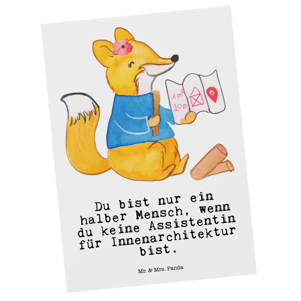 Postkarte Assistentin für Innenarchitektur mit Herz Postkarte, Karte, Geschenkkarte, Grußkarte, Einladung, Ansichtskarte, Geburtstagskarte, Einladungskarte, Dankeskarte, Ansichtskarten, Einladung Geburtstag, Einladungskarten Geburtstag, Beruf, Ausbildung, Jubiläum, Abschied, Rente, Kollege, Kollegin, Geschenk, Schenken, Arbeitskollege, Mitarbeiter, Firma, Danke, Dankeschön