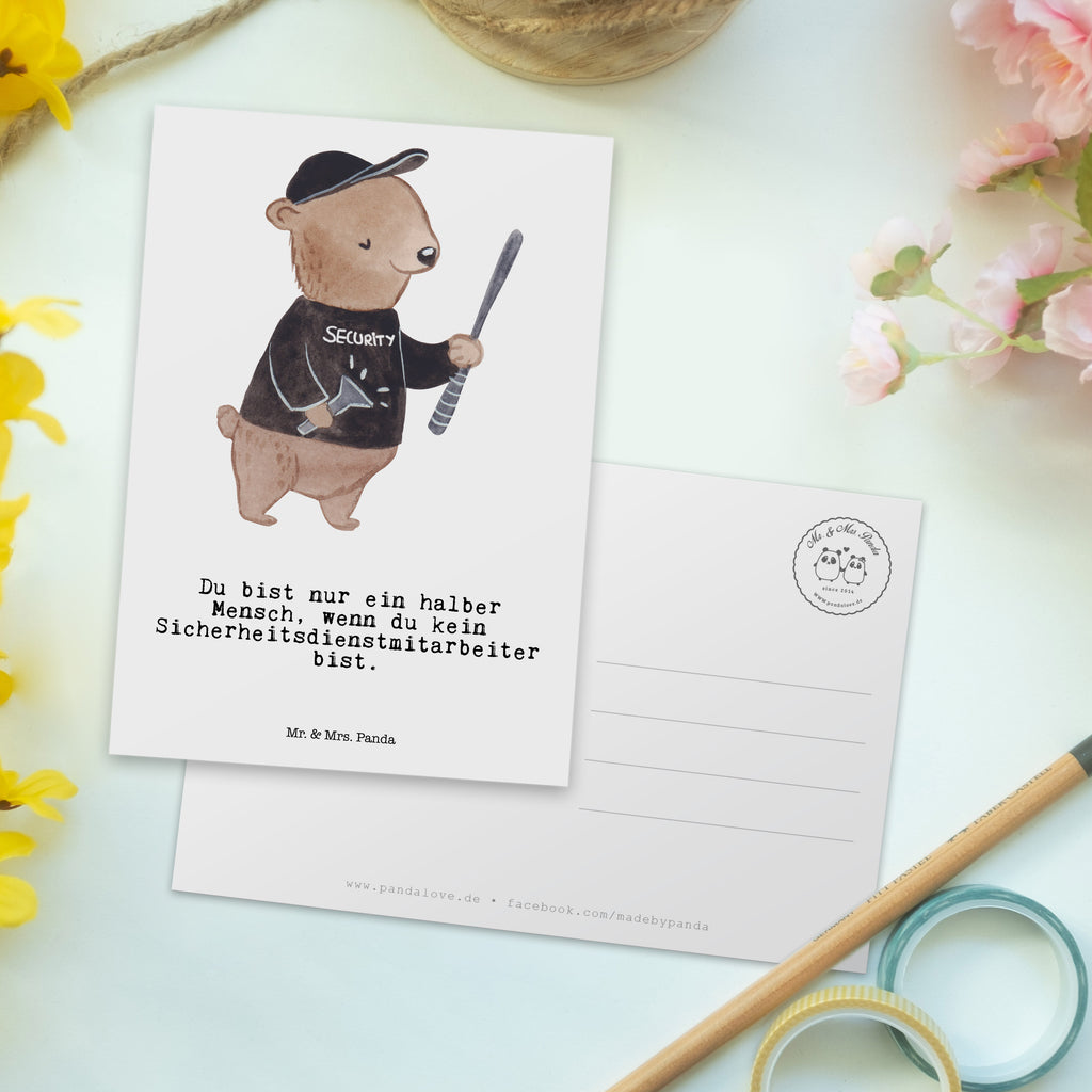 Postkarte Sicherheitsdienstmitarbeiter mit Herz Postkarte, Karte, Geschenkkarte, Grußkarte, Einladung, Ansichtskarte, Geburtstagskarte, Einladungskarte, Dankeskarte, Ansichtskarten, Einladung Geburtstag, Einladungskarten Geburtstag, Beruf, Ausbildung, Jubiläum, Abschied, Rente, Kollege, Kollegin, Geschenk, Schenken, Arbeitskollege, Mitarbeiter, Firma, Danke, Dankeschön