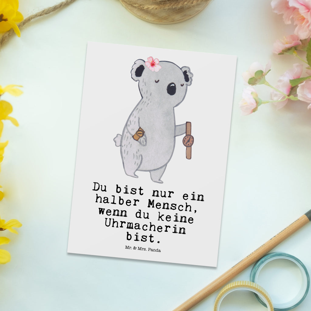 Postkarte Uhrmacherin mit Herz Postkarte, Karte, Geschenkkarte, Grußkarte, Einladung, Ansichtskarte, Geburtstagskarte, Einladungskarte, Dankeskarte, Ansichtskarten, Einladung Geburtstag, Einladungskarten Geburtstag, Beruf, Ausbildung, Jubiläum, Abschied, Rente, Kollege, Kollegin, Geschenk, Schenken, Arbeitskollege, Mitarbeiter, Firma, Danke, Dankeschön