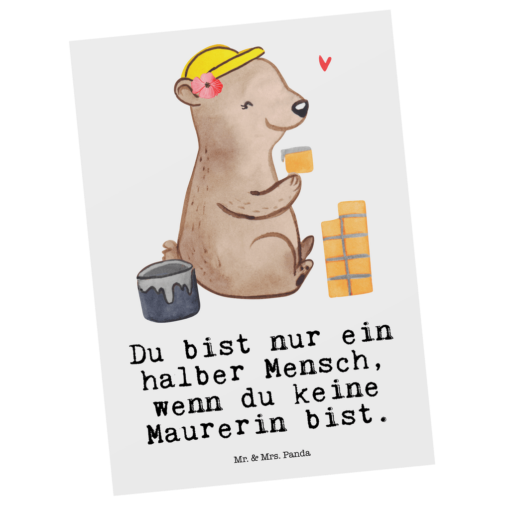 Postkarte Maurerin Herz Postkarte, Karte, Geschenkkarte, Grußkarte, Einladung, Ansichtskarte, Geburtstagskarte, Einladungskarte, Dankeskarte, Ansichtskarten, Einladung Geburtstag, Einladungskarten Geburtstag, Beruf, Ausbildung, Jubiläum, Abschied, Rente, Kollege, Kollegin, Geschenk, Schenken, Arbeitskollege, Mitarbeiter, Firma, Danke, Dankeschön, Maurerin, Maurermeisterin, Gesellenprüfung, Handwerkerin, Maurerbetrieb