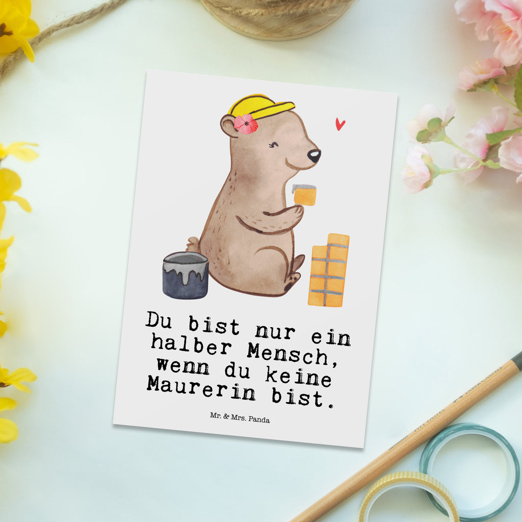 Postkarte Maurerin Herz Postkarte, Karte, Geschenkkarte, Grußkarte, Einladung, Ansichtskarte, Geburtstagskarte, Einladungskarte, Dankeskarte, Ansichtskarten, Einladung Geburtstag, Einladungskarten Geburtstag, Beruf, Ausbildung, Jubiläum, Abschied, Rente, Kollege, Kollegin, Geschenk, Schenken, Arbeitskollege, Mitarbeiter, Firma, Danke, Dankeschön, Maurerin, Maurermeisterin, Gesellenprüfung, Handwerkerin, Maurerbetrieb