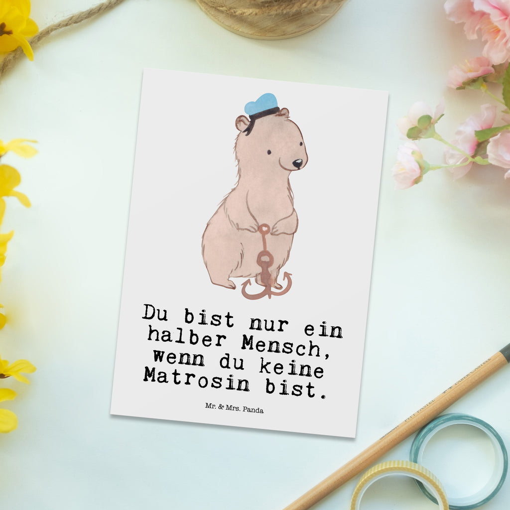 Postkarte Matrosin mit Herz Postkarte, Karte, Geschenkkarte, Grußkarte, Einladung, Ansichtskarte, Geburtstagskarte, Einladungskarte, Dankeskarte, Ansichtskarten, Einladung Geburtstag, Einladungskarten Geburtstag, Beruf, Ausbildung, Jubiläum, Abschied, Rente, Kollege, Kollegin, Geschenk, Schenken, Arbeitskollege, Mitarbeiter, Firma, Danke, Dankeschön, Matrosin, Seeleute, Schiff, Schiffsmechanikerin