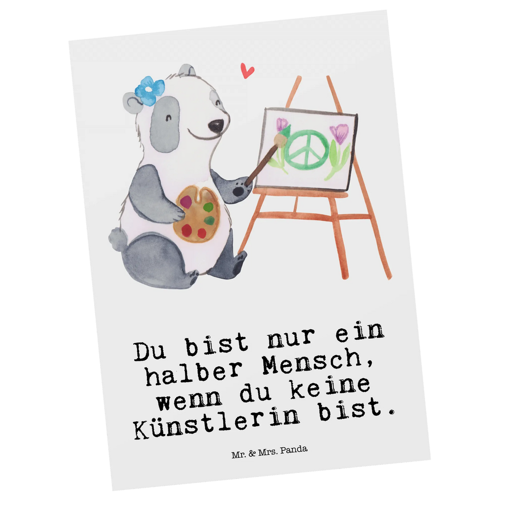 Postkarte Künstlerin mit Herz Postkarte, Karte, Geschenkkarte, Grußkarte, Einladung, Ansichtskarte, Geburtstagskarte, Einladungskarte, Dankeskarte, Ansichtskarten, Einladung Geburtstag, Einladungskarten Geburtstag, Beruf, Ausbildung, Jubiläum, Abschied, Rente, Kollege, Kollegin, Geschenk, Schenken, Arbeitskollege, Mitarbeiter, Firma, Danke, Dankeschön, Künstlerin, Malerin, Kunstmalerin, Galerie Eröffnung, Kunstschule