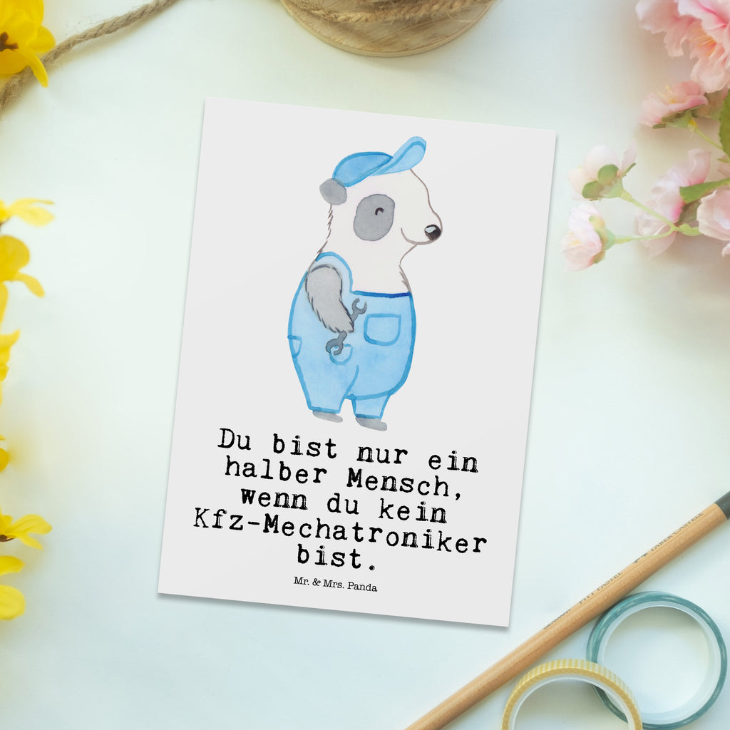 Postkarte Kfz-Mechatroniker mit Herz Postkarte, Karte, Geschenkkarte, Grußkarte, Einladung, Ansichtskarte, Geburtstagskarte, Einladungskarte, Dankeskarte, Ansichtskarten, Einladung Geburtstag, Einladungskarten Geburtstag, Beruf, Ausbildung, Jubiläum, Abschied, Rente, Kollege, Kollegin, Geschenk, Schenken, Arbeitskollege, Mitarbeiter, Firma, Danke, Dankeschön, Kfz-Mechatroniker, Kraftfahrzeugmechaniker, Meister, Gesellenprüfung