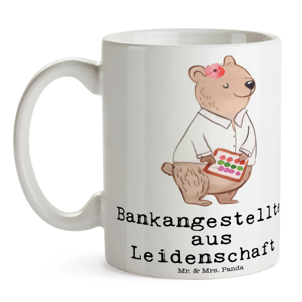 Tasse Bankangestellte aus Leidenschaft Tasse, Kaffeetasse, Teetasse, Becher, Kaffeebecher, Teebecher, Keramiktasse, Porzellantasse, Büro Tasse, Geschenk Tasse, Tasse Sprüche, Tasse Motive, Kaffeetassen, Tasse bedrucken, Designer Tasse, Cappuccino Tassen, Schöne Teetassen, Beruf, Ausbildung, Jubiläum, Abschied, Rente, Kollege, Kollegin, Geschenk, Schenken, Arbeitskollege, Mitarbeiter, Firma, Danke, Dankeschön, Bankangestellte, Bankfachfrau, Bänkerin, Bankberaterin