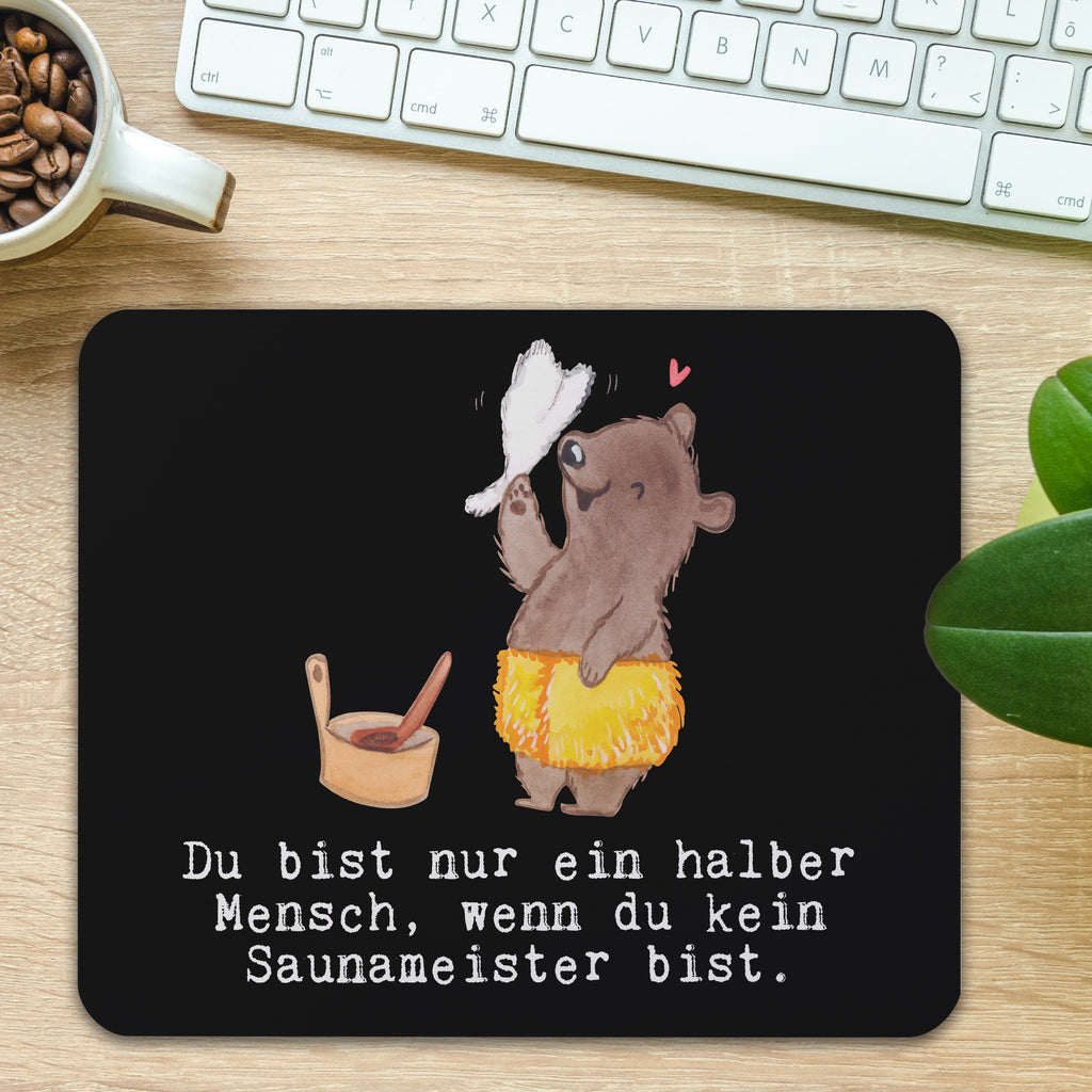 Mauspad Saunameister mit Herz Mousepad, Computer zubehör, Büroausstattung, PC Zubehör, Arbeitszimmer, Mauspad, Einzigartiges Mauspad, Designer Mauspad, Mausunterlage, Mauspad Büro, Beruf, Ausbildung, Jubiläum, Abschied, Rente, Kollege, Kollegin, Geschenk, Schenken, Arbeitskollege, Mitarbeiter, Firma, Danke, Dankeschön