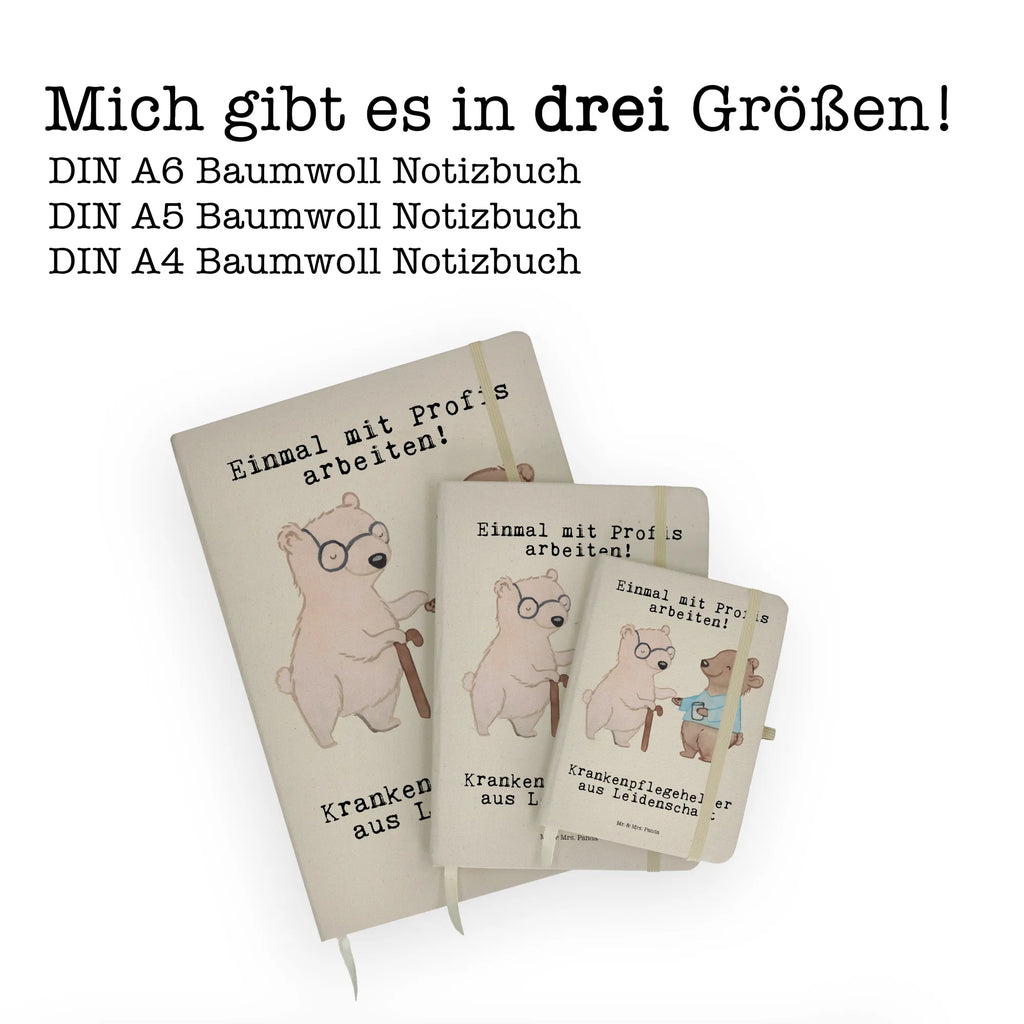 Baumwoll Notizbuch Krankenpflegehelfer aus Leidenschaft Notizen, Eintragebuch, Tagebuch, Notizblock, Adressbuch, Journal, Kladde, Skizzenbuch, Notizheft, Schreibbuch, Schreibheft, Beruf, Ausbildung, Jubiläum, Abschied, Rente, Kollege, Kollegin, Geschenk, Schenken, Arbeitskollege, Mitarbeiter, Firma, Danke, Dankeschön, Krankenpflegehelfer, Pflegehelfer, Pflegekraft