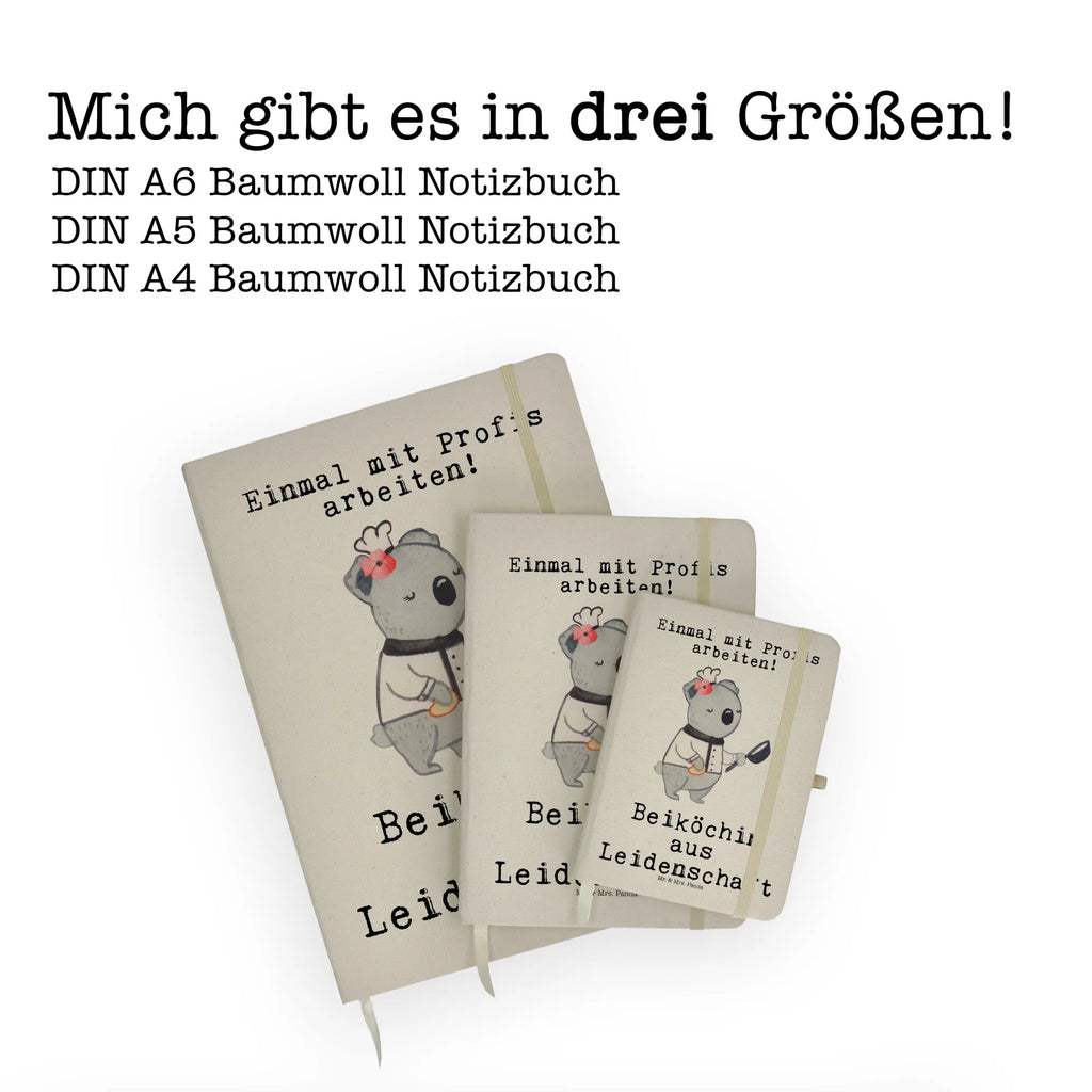 Baumwoll Notizbuch Beiköchin aus Leidenschaft Notizen, Eintragebuch, Tagebuch, Notizblock, Adressbuch, Journal, Kladde, Skizzenbuch, Notizheft, Schreibbuch, Schreibheft, Beruf, Ausbildung, Jubiläum, Abschied, Rente, Kollege, Kollegin, Geschenk, Schenken, Arbeitskollege, Mitarbeiter, Firma, Danke, Dankeschön, Beiköchin, Spülhilfe, Hilfsköchin, Jungkoch, Küchenhilfe, Gastronomie, Restaurant, Köchin