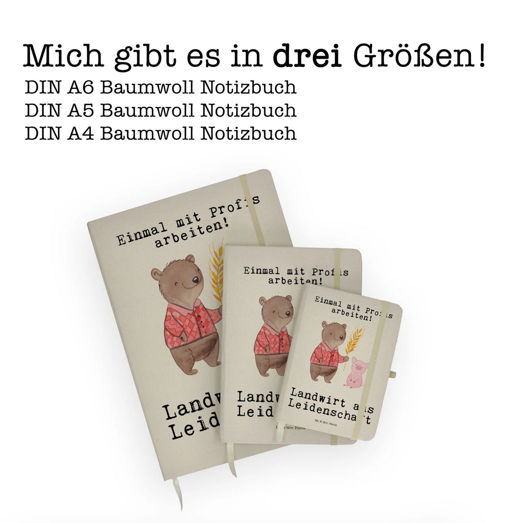 Baumwoll Notizbuch Landwirt aus Leidenschaft Notizen, Eintragebuch, Tagebuch, Notizblock, Adressbuch, Journal, Kladde, Skizzenbuch, Notizheft, Schreibbuch, Schreibheft, Beruf, Ausbildung, Jubiläum, Abschied, Rente, Kollege, Kollegin, Geschenk, Schenken, Arbeitskollege, Mitarbeiter, Firma, Danke, Dankeschön, Landwirt; Bauer, Tierwirt, Agronom, Farmer, Bauernhof