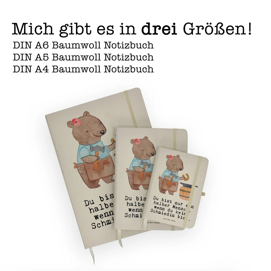 Baumwoll Notizbuch Schmiedin Herz Notizen, Eintragebuch, Tagebuch, Notizblock, Adressbuch, Journal, Kladde, Skizzenbuch, Notizheft, Schreibbuch, Schreibheft, Beruf, Ausbildung, Jubiläum, Abschied, Rente, Kollege, Kollegin, Geschenk, Schenken, Arbeitskollege, Mitarbeiter, Firma, Danke, Dankeschön