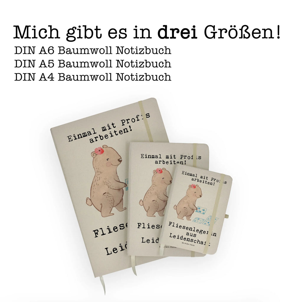 Baumwoll Notizbuch Fliesenlegerin aus Leidenschaft Notizen, Eintragebuch, Tagebuch, Notizblock, Adressbuch, Journal, Kladde, Skizzenbuch, Notizheft, Schreibbuch, Schreibheft, Beruf, Ausbildung, Jubiläum, Abschied, Rente, Kollege, Kollegin, Geschenk, Schenken, Arbeitskollege, Mitarbeiter, Firma, Danke, Dankeschön, Fliesenlegerin, Gesellenprüfung, Fliesenlegermeisterin, Fliesenlegerbetrieb, Fliesenfachhandel, Handwerk