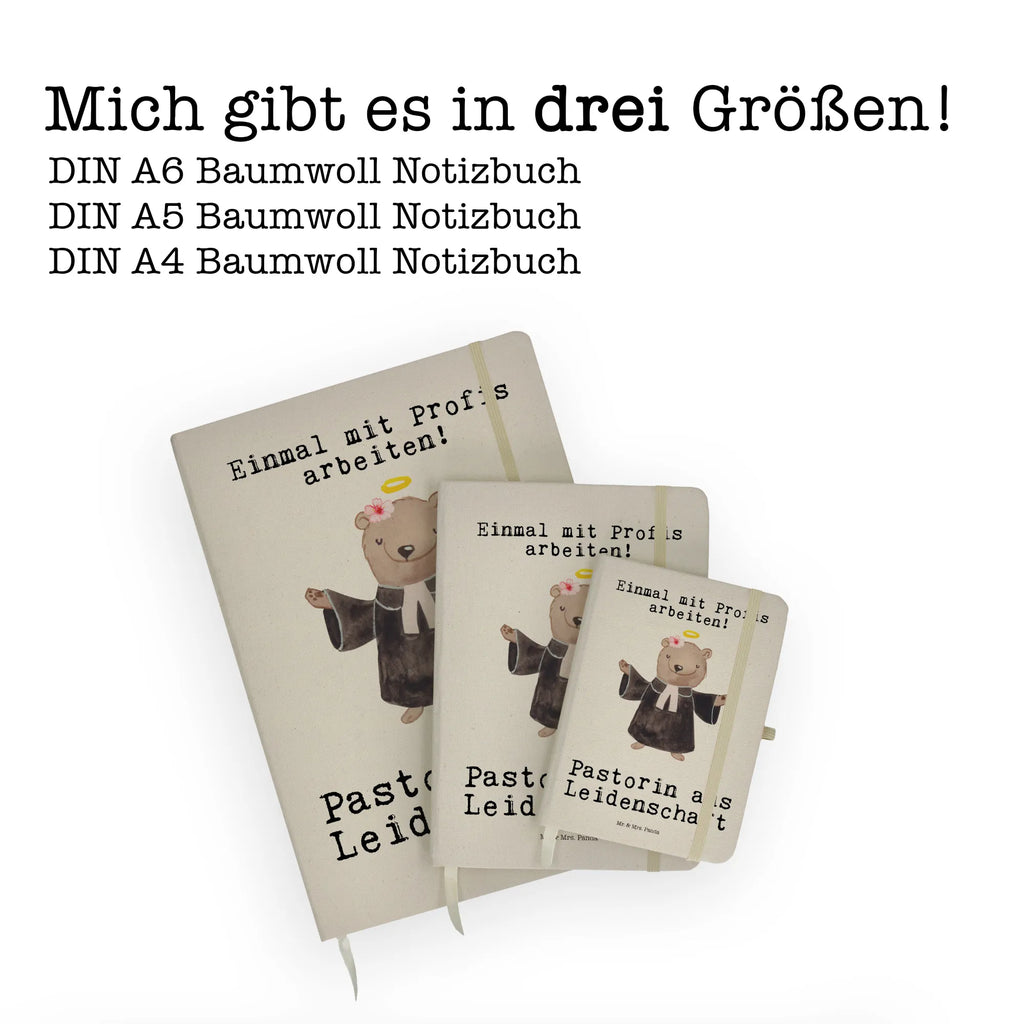 Baumwoll Notizbuch Pastorin aus Leidenschaft Notizen, Eintragebuch, Tagebuch, Notizblock, Adressbuch, Journal, Kladde, Skizzenbuch, Notizheft, Schreibbuch, Schreibheft, Beruf, Ausbildung, Jubiläum, Abschied, Rente, Kollege, Kollegin, Geschenk, Schenken, Arbeitskollege, Mitarbeiter, Firma, Danke, Dankeschön, Pastorin, Dienerin Gottes<br />Geistliche, Pfarrerin, Predigerin<br />Priesterin, Theologin, Kirche