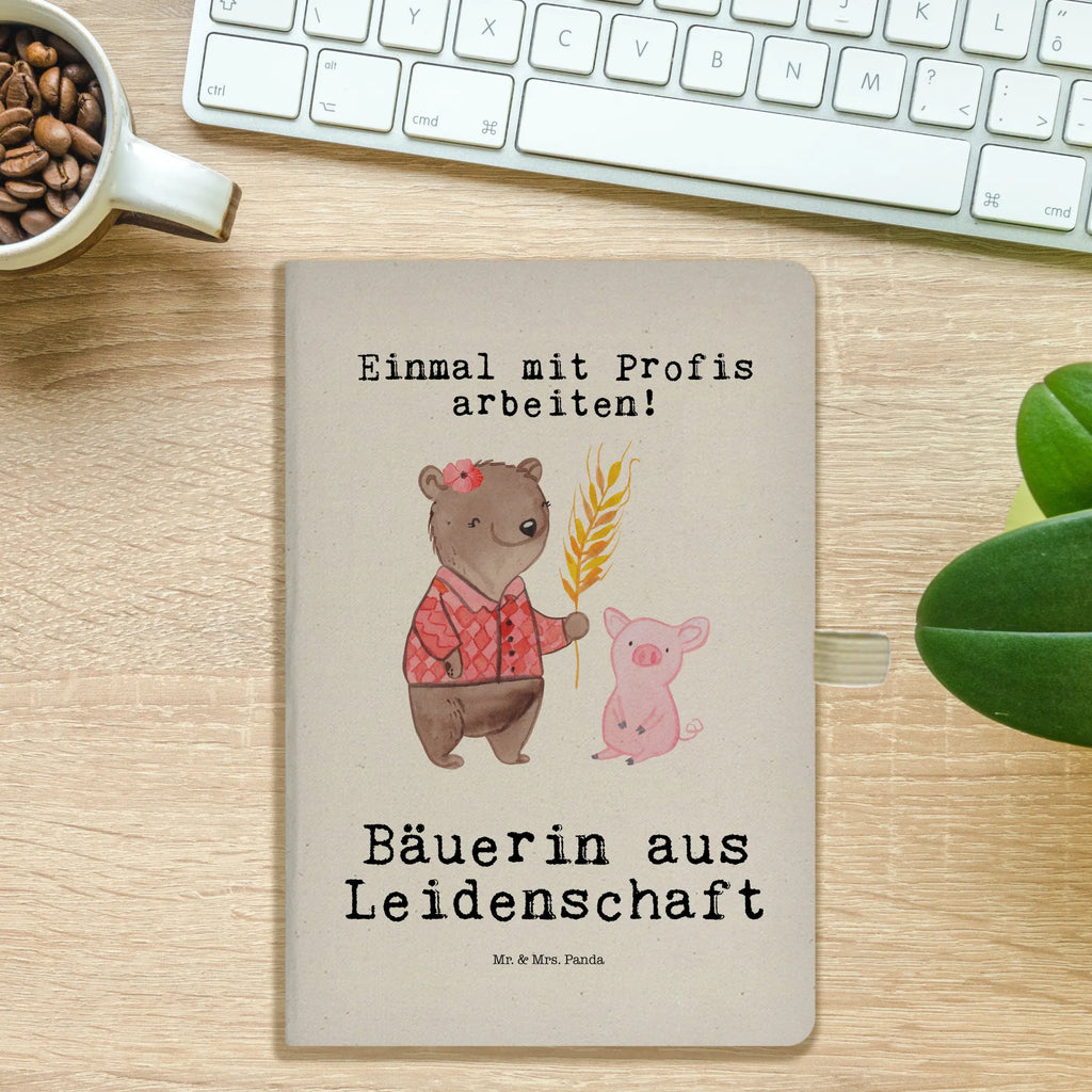 Baumwoll Notizbuch Bäuerin aus Leidenschaft Notizen, Eintragebuch, Tagebuch, Notizblock, Adressbuch, Journal, Kladde, Skizzenbuch, Notizheft, Schreibbuch, Schreibheft, Beruf, Ausbildung, Jubiläum, Abschied, Rente, Kollege, Kollegin, Geschenk, Schenken, Arbeitskollege, Mitarbeiter, Firma, Danke, Dankeschön, Landwirtin, Bäuerin, Tierwirtin, Agronomin, Farmerin, Bauernhof