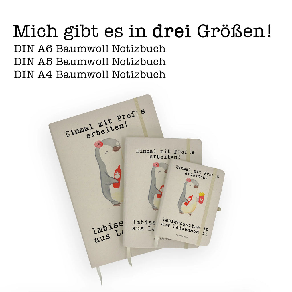 Baumwoll Notizbuch Imbissbesitzerin aus Leidenschaft Notizen, Eintragebuch, Tagebuch, Notizblock, Adressbuch, Journal, Kladde, Skizzenbuch, Notizheft, Schreibbuch, Schreibheft, Beruf, Ausbildung, Jubiläum, Abschied, Rente, Kollege, Kollegin, Geschenk, Schenken, Arbeitskollege, Mitarbeiter, Firma, Danke, Dankeschön, Imbissbesitzerin, Imibissverkäuferin, Pommesverkäuferin, Pommesliebe