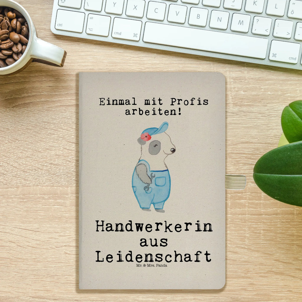 Baumwoll Notizbuch Handwerkerin Leidenschaft Notizen, Eintragebuch, Tagebuch, Notizblock, Adressbuch, Journal, Kladde, Skizzenbuch, Notizheft, Schreibbuch, Schreibheft, Beruf, Ausbildung, Jubiläum, Abschied, Rente, Kollege, Kollegin, Geschenk, Schenken, Arbeitskollege, Mitarbeiter, Firma, Danke, Dankeschön, Handwerkerin, Gesellenprüfung, Handwerksbetrieb, Werkstatt