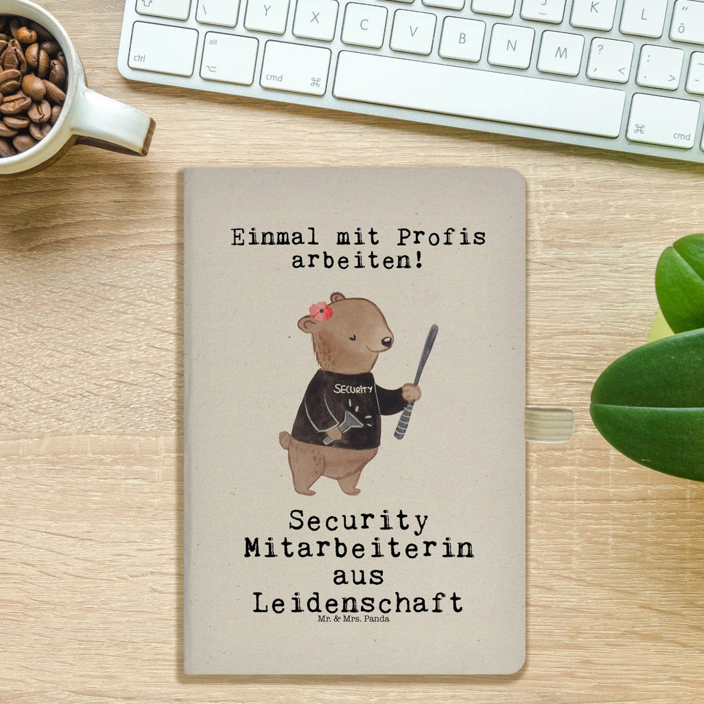 Baumwoll Notizbuch Security Mitarbeiterin aus Leidenschaft Notizen, Eintragebuch, Tagebuch, Notizblock, Adressbuch, Journal, Kladde, Skizzenbuch, Notizheft, Schreibbuch, Schreibheft, Beruf, Ausbildung, Jubiläum, Abschied, Rente, Kollege, Kollegin, Geschenk, Schenken, Arbeitskollege, Mitarbeiter, Firma, Danke, Dankeschön