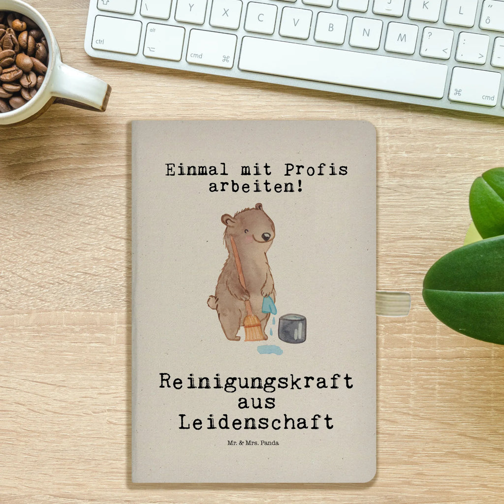 Baumwoll Notizbuch Reinigungskraft aus Leidenschaft Notizen, Eintragebuch, Tagebuch, Notizblock, Adressbuch, Journal, Kladde, Skizzenbuch, Notizheft, Schreibbuch, Schreibheft, Beruf, Ausbildung, Jubiläum, Abschied, Rente, Kollege, Kollegin, Geschenk, Schenken, Arbeitskollege, Mitarbeiter, Firma, Danke, Dankeschön