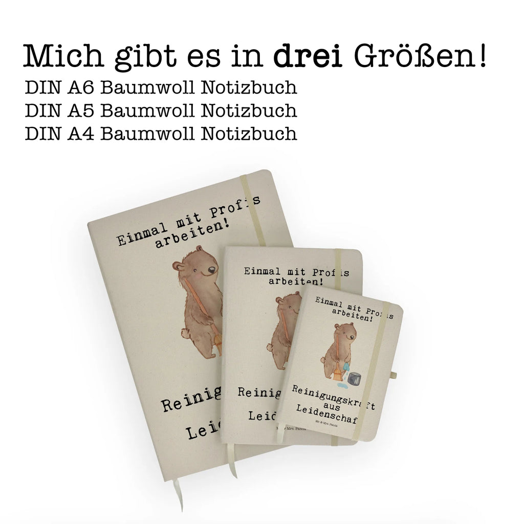 Baumwoll Notizbuch Reinigungskraft aus Leidenschaft Notizen, Eintragebuch, Tagebuch, Notizblock, Adressbuch, Journal, Kladde, Skizzenbuch, Notizheft, Schreibbuch, Schreibheft, Beruf, Ausbildung, Jubiläum, Abschied, Rente, Kollege, Kollegin, Geschenk, Schenken, Arbeitskollege, Mitarbeiter, Firma, Danke, Dankeschön