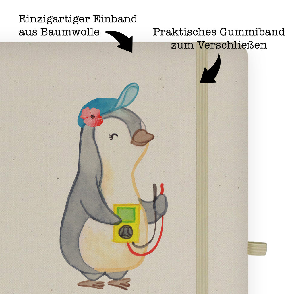 Baumwoll Notizbuch Elektrikerin mit Herz Notizen, Eintragebuch, Tagebuch, Notizblock, Adressbuch, Journal, Kladde, Skizzenbuch, Notizheft, Schreibbuch, Schreibheft, Beruf, Ausbildung, Jubiläum, Abschied, Rente, Kollege, Kollegin, Geschenk, Schenken, Arbeitskollege, Mitarbeiter, Firma, Danke, Dankeschön, Elektrikerin, Elektronmonteurin, Elektrotechnikerin, Elektroinstallateurin, Elektromeisterin, Gesellenprüfung