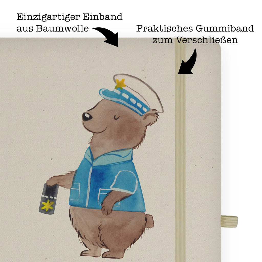 Baumwoll Notizbuch Polizist mit Herz Notizen, Eintragebuch, Tagebuch, Notizblock, Adressbuch, Journal, Kladde, Skizzenbuch, Notizheft, Schreibbuch, Schreibheft, Beruf, Ausbildung, Jubiläum, Abschied, Rente, Kollege, Kollegin, Geschenk, Schenken, Arbeitskollege, Mitarbeiter, Firma, Danke, Dankeschön, Polizist, Polizeibeamter, Wachmann, Cop, Polizei, Studium