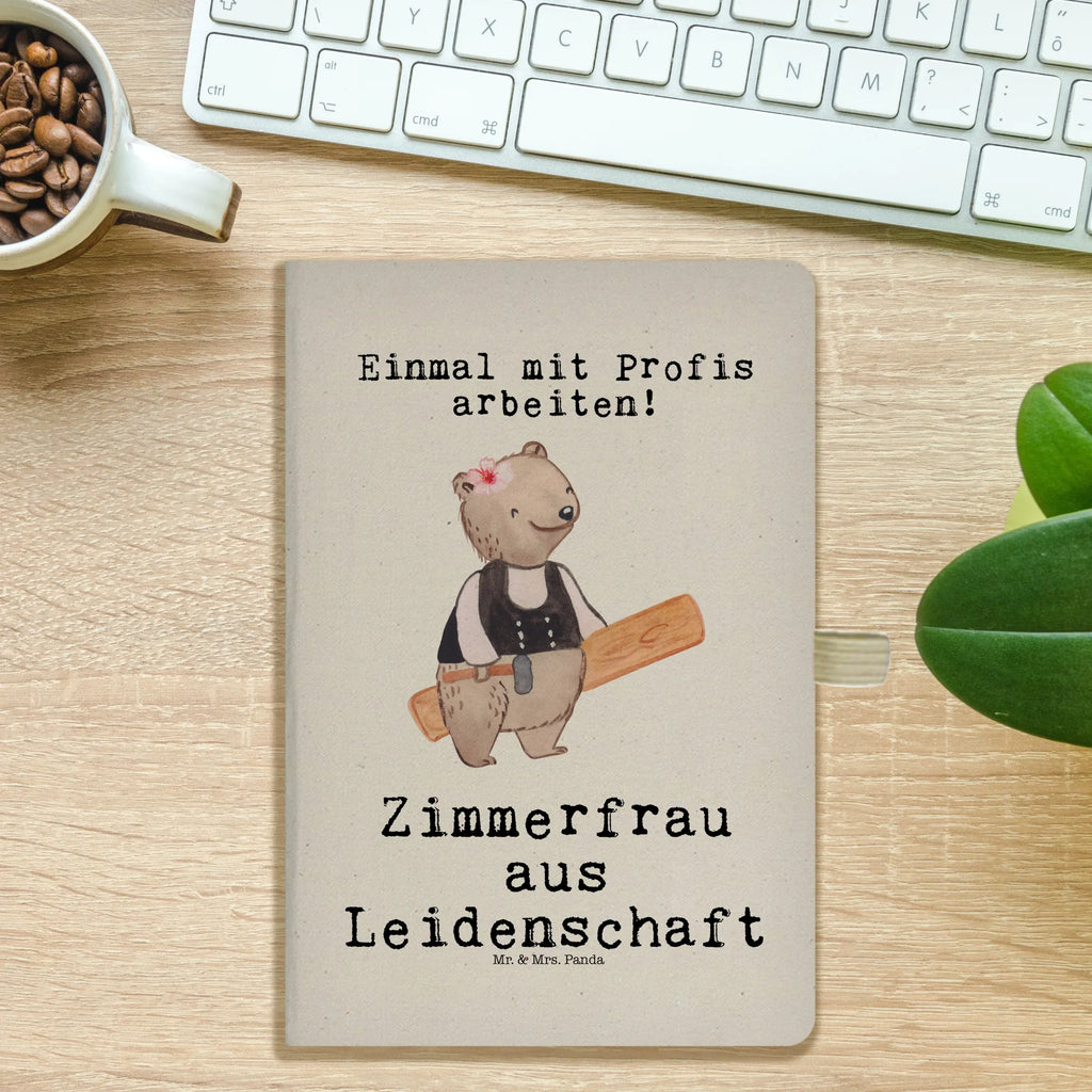 Baumwoll Notizbuch Zimmerfrau aus Leidenschaft Notizen, Eintragebuch, Tagebuch, Notizblock, Adressbuch, Journal, Kladde, Skizzenbuch, Notizheft, Schreibbuch, Schreibheft, Beruf, Ausbildung, Jubiläum, Abschied, Rente, Kollege, Kollegin, Geschenk, Schenken, Arbeitskollege, Mitarbeiter, Firma, Danke, Dankeschön