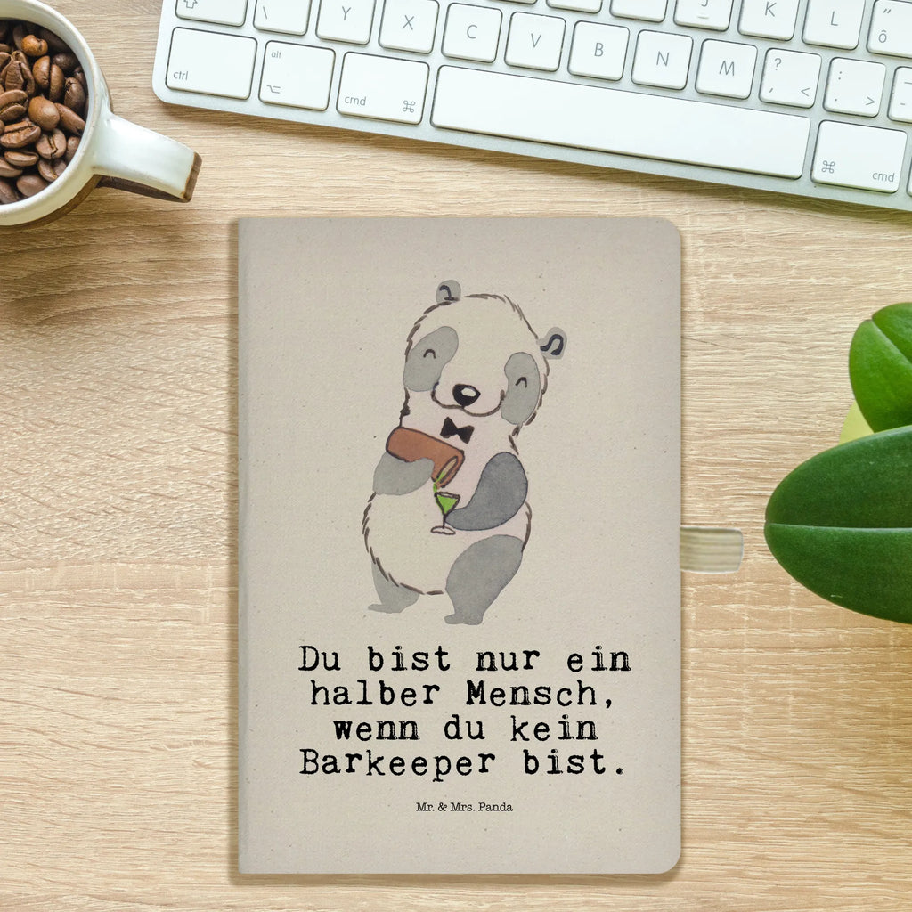 DIN A6 Baumwoll Notizbuch Barkeeper mit Herz Notizen, Eintragebuch, Tagebuch, Notizblock, Adressbuch, Journal, Kladde, Skizzenbuch, Notizheft, Schreibbuch, Schreibheft, Beruf, Ausbildung, Jubiläum, Abschied, Rente, Kollege, Kollegin, Geschenk, Schenken, Arbeitskollege, Mitarbeiter, Firma, Danke, Dankeschön, Barkeeper, Barmann, Bartender, Barbesitzer, Kurs