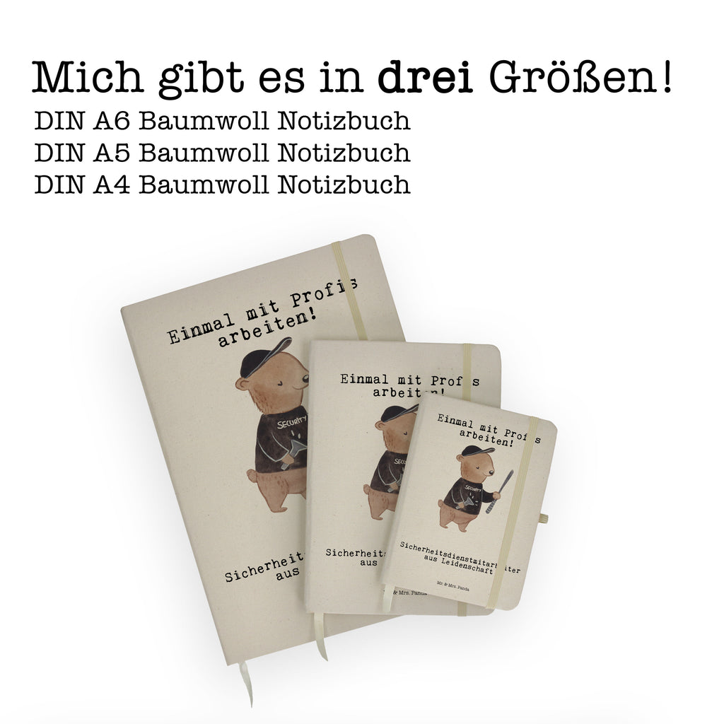 Baumwoll Notizbuch Sicherheitsdienstmitarbeiter aus Leidenschaft Notizen, Eintragebuch, Tagebuch, Notizblock, Adressbuch, Journal, Kladde, Skizzenbuch, Notizheft, Schreibbuch, Schreibheft, Beruf, Ausbildung, Jubiläum, Abschied, Rente, Kollege, Kollegin, Geschenk, Schenken, Arbeitskollege, Mitarbeiter, Firma, Danke, Dankeschön