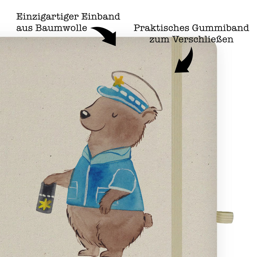 Baumwoll Notizbuch Polizeivollzugsbeamter mit Herz Notizen, Eintragebuch, Tagebuch, Notizblock, Adressbuch, Journal, Kladde, Skizzenbuch, Notizheft, Schreibbuch, Schreibheft, Beruf, Ausbildung, Jubiläum, Abschied, Rente, Kollege, Kollegin, Geschenk, Schenken, Arbeitskollege, Mitarbeiter, Firma, Danke, Dankeschön, Polizeivollzugsbeamter, Polizist, Polizei