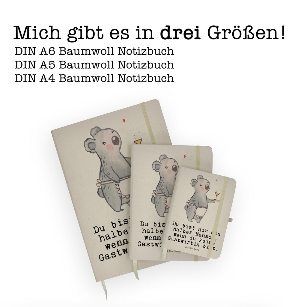 Baumwoll Notizbuch Gastwirtin mit Herz Notizen, Eintragebuch, Tagebuch, Notizblock, Adressbuch, Journal, Kladde, Skizzenbuch, Notizheft, Schreibbuch, Schreibheft, Beruf, Ausbildung, Jubiläum, Abschied, Rente, Kollege, Kollegin, Geschenk, Schenken, Arbeitskollege, Mitarbeiter, Firma, Danke, Dankeschön, Kneipenwirtin, Gastwirtin, Gaststätte, Kneipe, Eröffnung, Barkeeperin, Rum, Bar