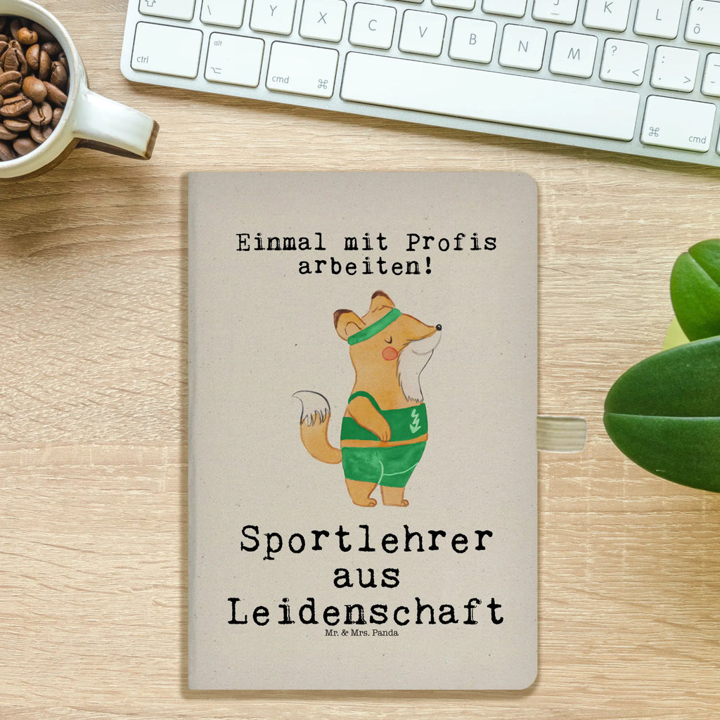 Baumwoll Notizbuch Sportlehrer aus Leidenschaft Notizen, Eintragebuch, Tagebuch, Notizblock, Adressbuch, Journal, Kladde, Skizzenbuch, Notizheft, Schreibbuch, Schreibheft, Beruf, Ausbildung, Jubiläum, Abschied, Rente, Kollege, Kollegin, Geschenk, Schenken, Arbeitskollege, Mitarbeiter, Firma, Danke, Dankeschön