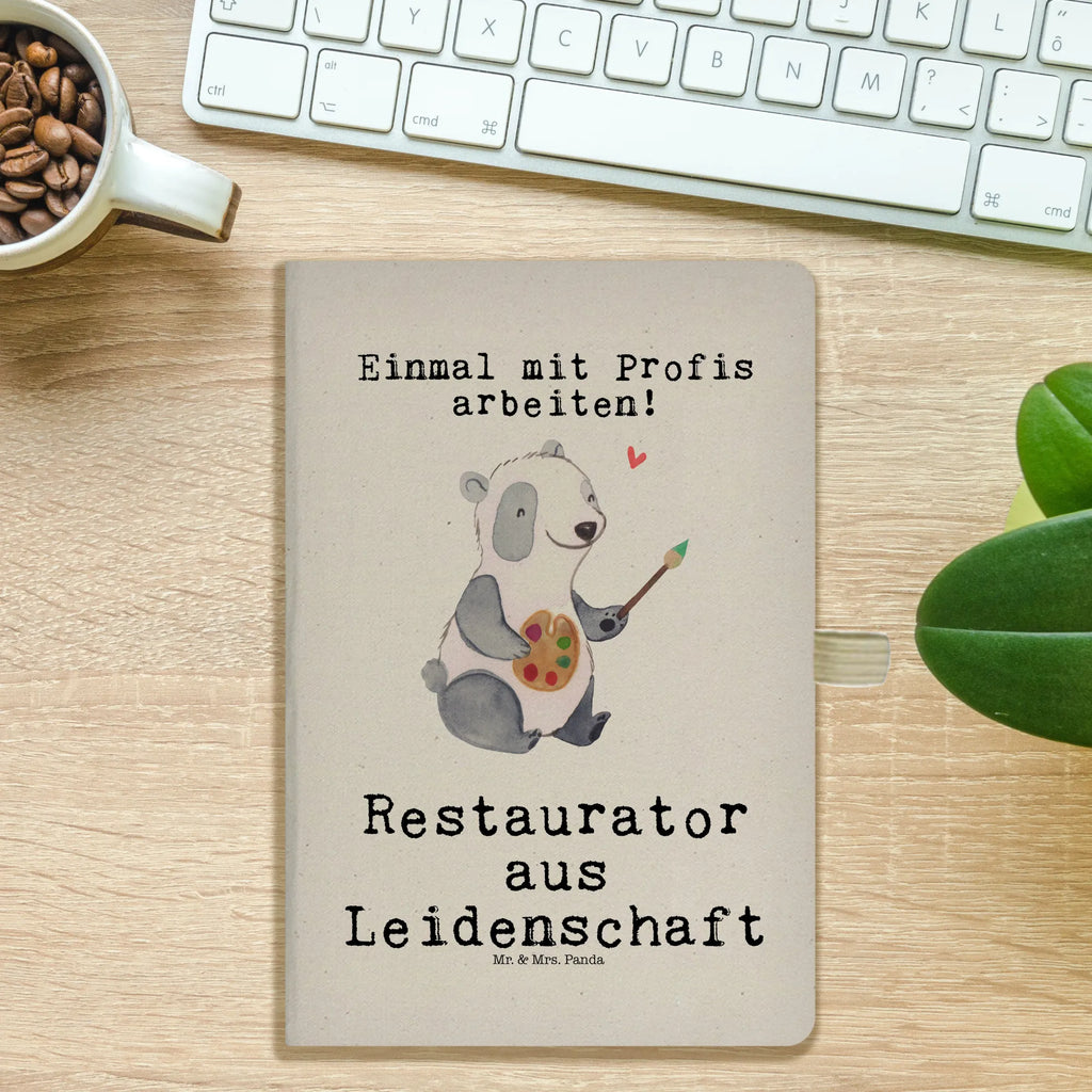 Baumwoll Notizbuch Restaurator aus Leidenschaft Notizen, Eintragebuch, Tagebuch, Notizblock, Adressbuch, Journal, Kladde, Skizzenbuch, Notizheft, Schreibbuch, Schreibheft, Beruf, Ausbildung, Jubiläum, Abschied, Rente, Kollege, Kollegin, Geschenk, Schenken, Arbeitskollege, Mitarbeiter, Firma, Danke, Dankeschön