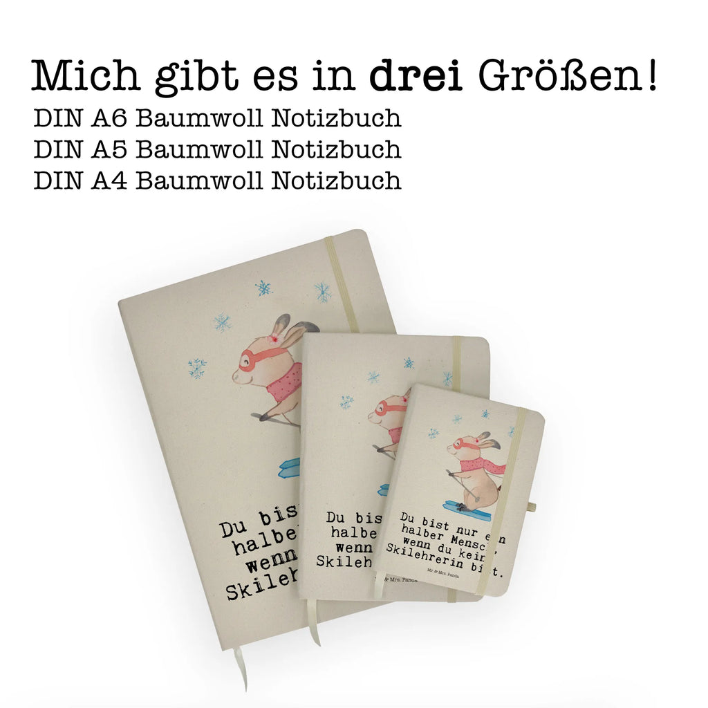 Baumwoll Notizbuch Skilehrerin mit Herz Notizen, Eintragebuch, Tagebuch, Notizblock, Adressbuch, Journal, Kladde, Skizzenbuch, Notizheft, Schreibbuch, Schreibheft, Beruf, Ausbildung, Jubiläum, Abschied, Rente, Kollege, Kollegin, Geschenk, Schenken, Arbeitskollege, Mitarbeiter, Firma, Danke, Dankeschön