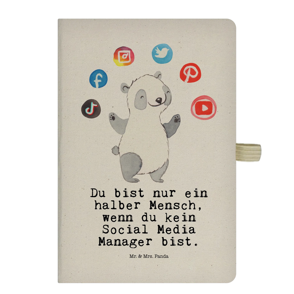 Baumwoll Notizbuch Social Media Manager mit Herz Notizen, Eintragebuch, Tagebuch, Notizblock, Adressbuch, Journal, Kladde, Skizzenbuch, Notizheft, Schreibbuch, Schreibheft, Beruf, Ausbildung, Jubiläum, Abschied, Rente, Kollege, Kollegin, Geschenk, Schenken, Arbeitskollege, Mitarbeiter, Firma, Danke, Dankeschön