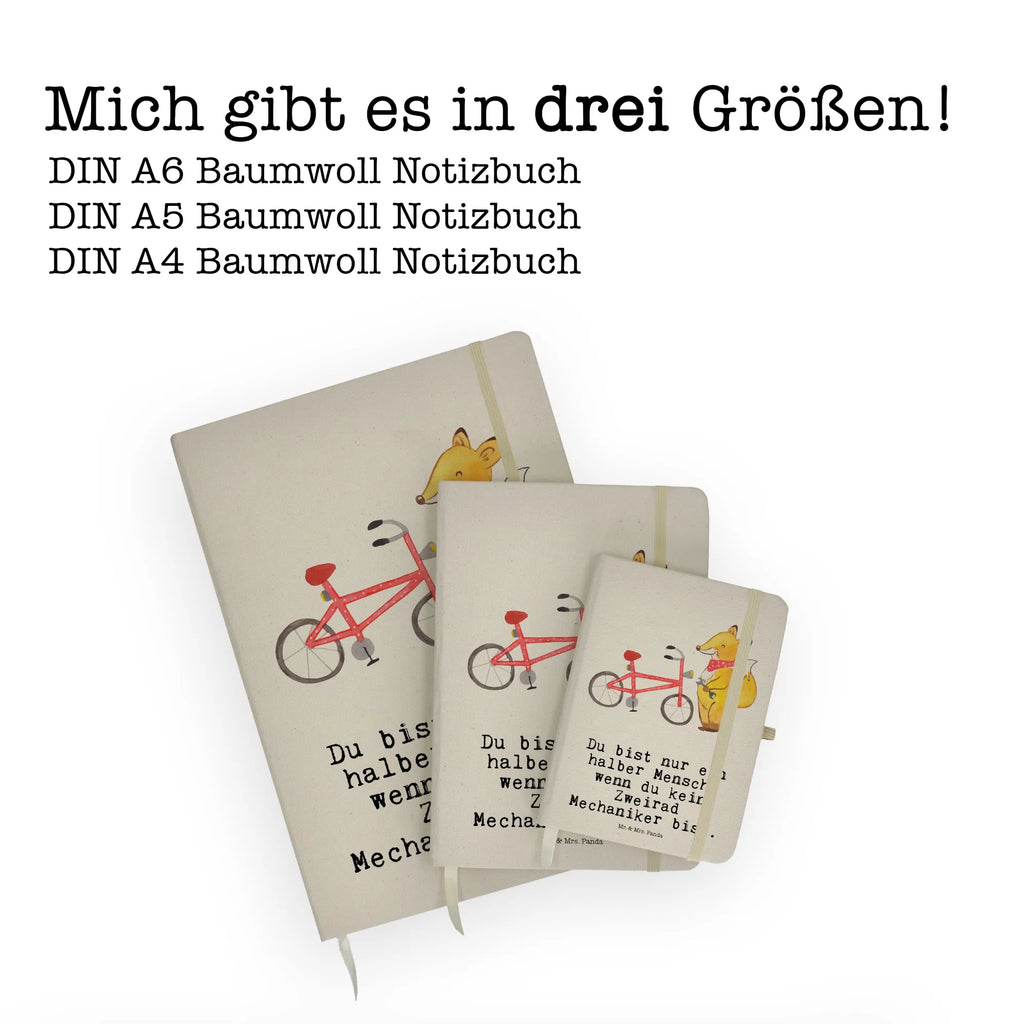 Baumwoll Notizbuch Zweirad Mechaniker mit Herz Notizen, Eintragebuch, Tagebuch, Notizblock, Adressbuch, Journal, Kladde, Skizzenbuch, Notizheft, Schreibbuch, Schreibheft, Beruf, Ausbildung, Jubiläum, Abschied, Rente, Kollege, Kollegin, Geschenk, Schenken, Arbeitskollege, Mitarbeiter, Firma, Danke, Dankeschön