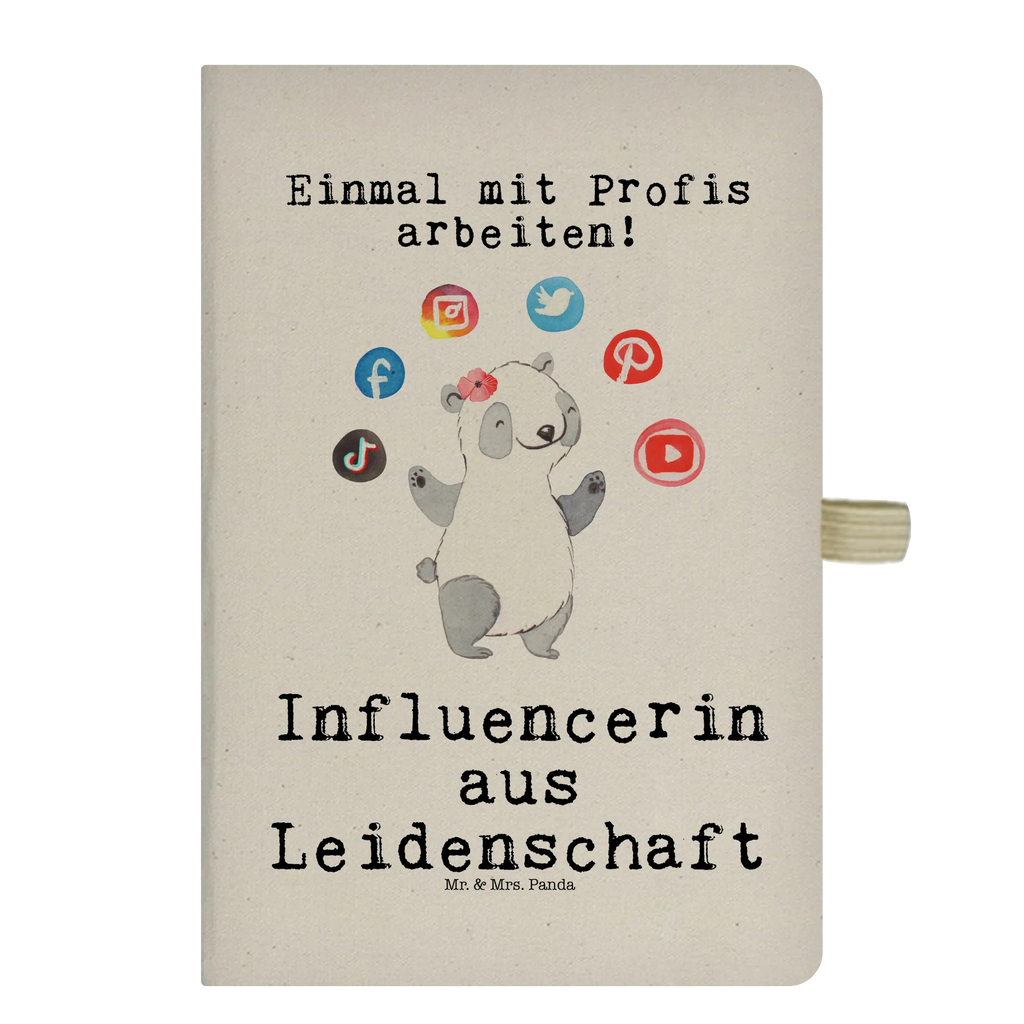 Baumwoll Notizbuch Influencerin aus Leidenschaft Notizen, Eintragebuch, Tagebuch, Notizblock, Adressbuch, Journal, Kladde, Skizzenbuch, Notizheft, Schreibbuch, Schreibheft, Beruf, Ausbildung, Jubiläum, Abschied, Rente, Kollege, Kollegin, Geschenk, Schenken, Arbeitskollege, Mitarbeiter, Firma, Danke, Dankeschön