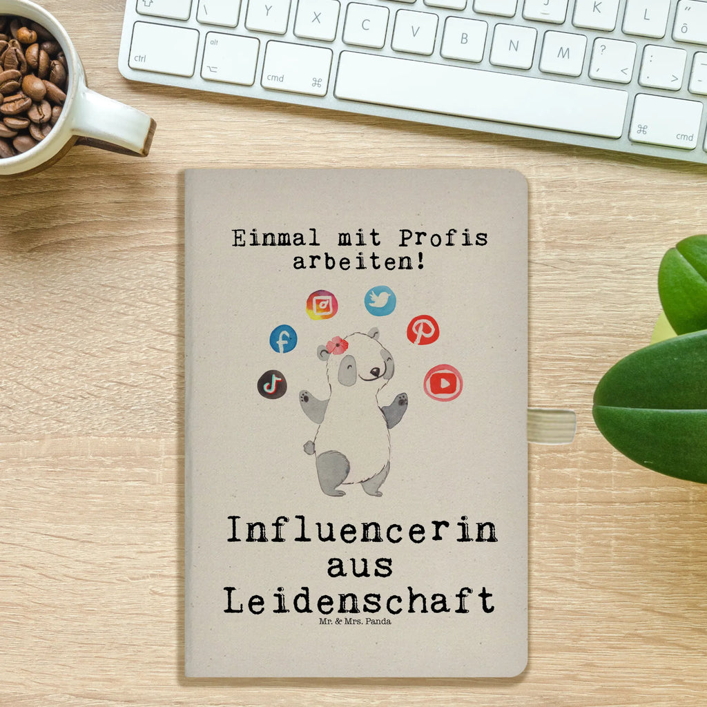 Baumwoll Notizbuch Influencerin aus Leidenschaft Notizen, Eintragebuch, Tagebuch, Notizblock, Adressbuch, Journal, Kladde, Skizzenbuch, Notizheft, Schreibbuch, Schreibheft, Beruf, Ausbildung, Jubiläum, Abschied, Rente, Kollege, Kollegin, Geschenk, Schenken, Arbeitskollege, Mitarbeiter, Firma, Danke, Dankeschön