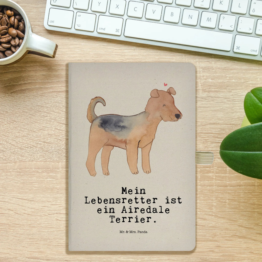 Baumwoll Notizbuch Airedale Terrier Lebensretter Notizen, Eintragebuch, Tagebuch, Notizblock, Adressbuch, Journal, Kladde, Skizzenbuch, Notizheft, Schreibbuch, Schreibheft, Hund, Hunderasse, Rassehund, Hundebesitzer, Geschenk, Tierfreund, Schenken, Welpe