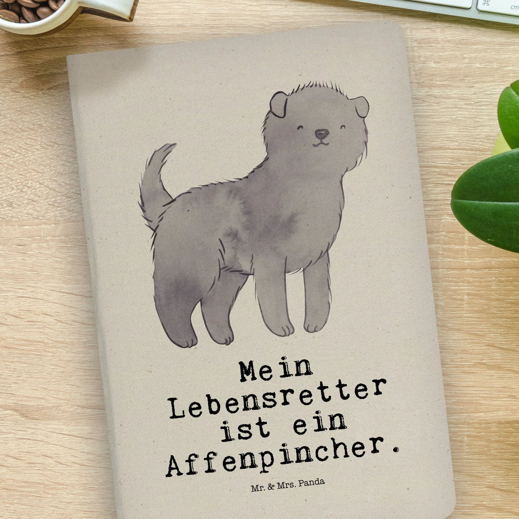 Baumwoll Notizbuch Affenpincher Lebensretter Notizen, Eintragebuch, Tagebuch, Notizblock, Adressbuch, Journal, Kladde, Skizzenbuch, Notizheft, Schreibbuch, Schreibheft, Hund, Hunderasse, Rassehund, Hundebesitzer, Geschenk, Tierfreund, Schenken, Welpe, Affenpincher