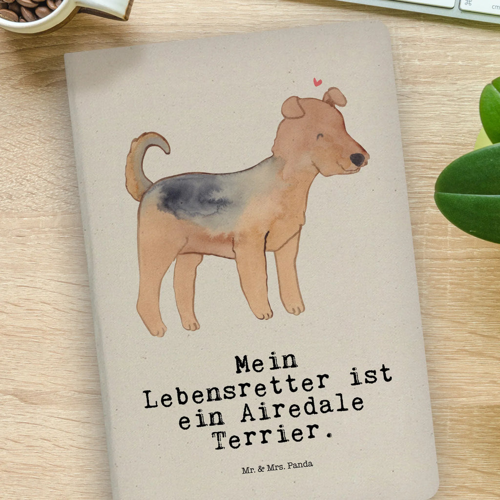 Baumwoll Notizbuch Airedale Terrier Lebensretter Notizen, Eintragebuch, Tagebuch, Notizblock, Adressbuch, Journal, Kladde, Skizzenbuch, Notizheft, Schreibbuch, Schreibheft, Hund, Hunderasse, Rassehund, Hundebesitzer, Geschenk, Tierfreund, Schenken, Welpe