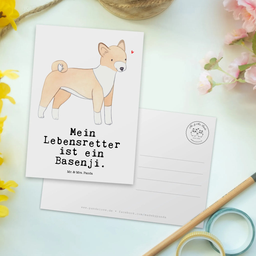 Postkarte Basenji Lebensretter Postkarte, Karte, Geschenkkarte, Grußkarte, Einladung, Ansichtskarte, Geburtstagskarte, Einladungskarte, Dankeskarte, Ansichtskarten, Einladung Geburtstag, Einladungskarten Geburtstag, Hund, Hunderasse, Rassehund, Hundebesitzer, Geschenk, Tierfreund, Schenken, Welpe, Kongo-Terrier, Basenji