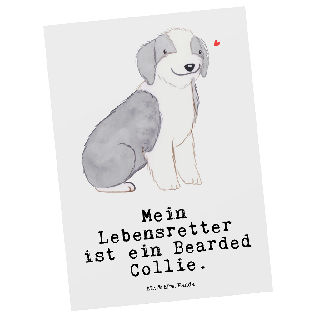 Postkarte Bearded Collie Lebensretter Postkarte, Karte, Geschenkkarte, Grußkarte, Einladung, Ansichtskarte, Geburtstagskarte, Einladungskarte, Dankeskarte, Ansichtskarten, Einladung Geburtstag, Einladungskarten Geburtstag, Hund, Hunderasse, Rassehund, Hundebesitzer, Geschenk, Tierfreund, Schenken, Welpe, Bearded Collie, britischer Hütehund