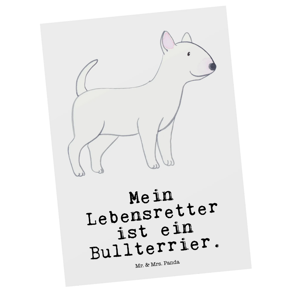 Postkarte Bullterrier Lebensretter Postkarte, Karte, Geschenkkarte, Grußkarte, Einladung, Ansichtskarte, Geburtstagskarte, Einladungskarte, Dankeskarte, Ansichtskarten, Einladung Geburtstag, Einladungskarten Geburtstag, Hund, Hunderasse, Rassehund, Hundebesitzer, Geschenk, Tierfreund, Schenken, Welpe, Bullterrier