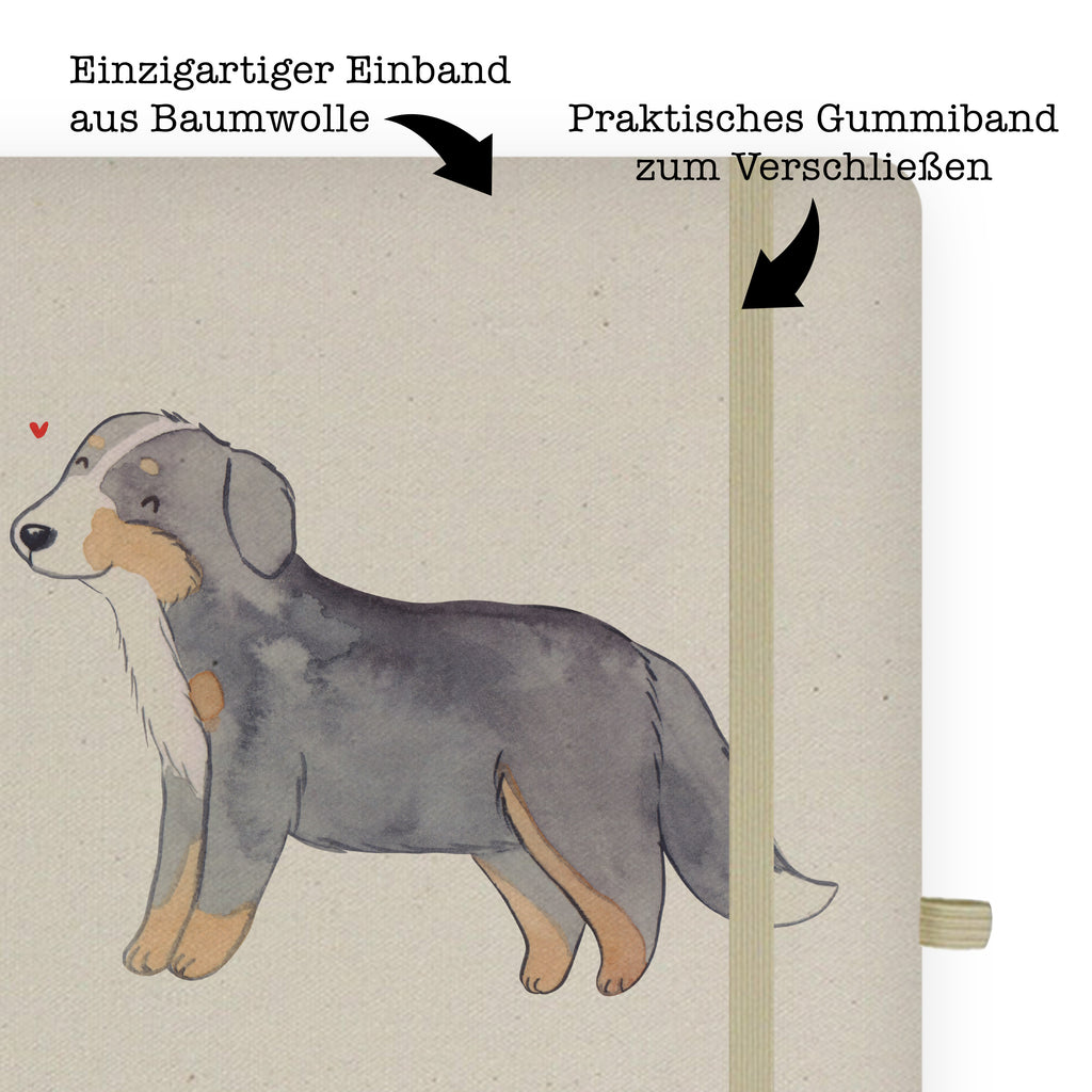 Baumwoll Notizbuch Berner Sennenhund Moment Notizen, Eintragebuch, Tagebuch, Notizblock, Adressbuch, Journal, Kladde, Skizzenbuch, Notizheft, Schreibbuch, Schreibheft, Hund, Hunderasse, Rassehund, Hundebesitzer, Geschenk, Tierfreund, Schenken, Welpe, Dürrbächler, Berner Sennenhund