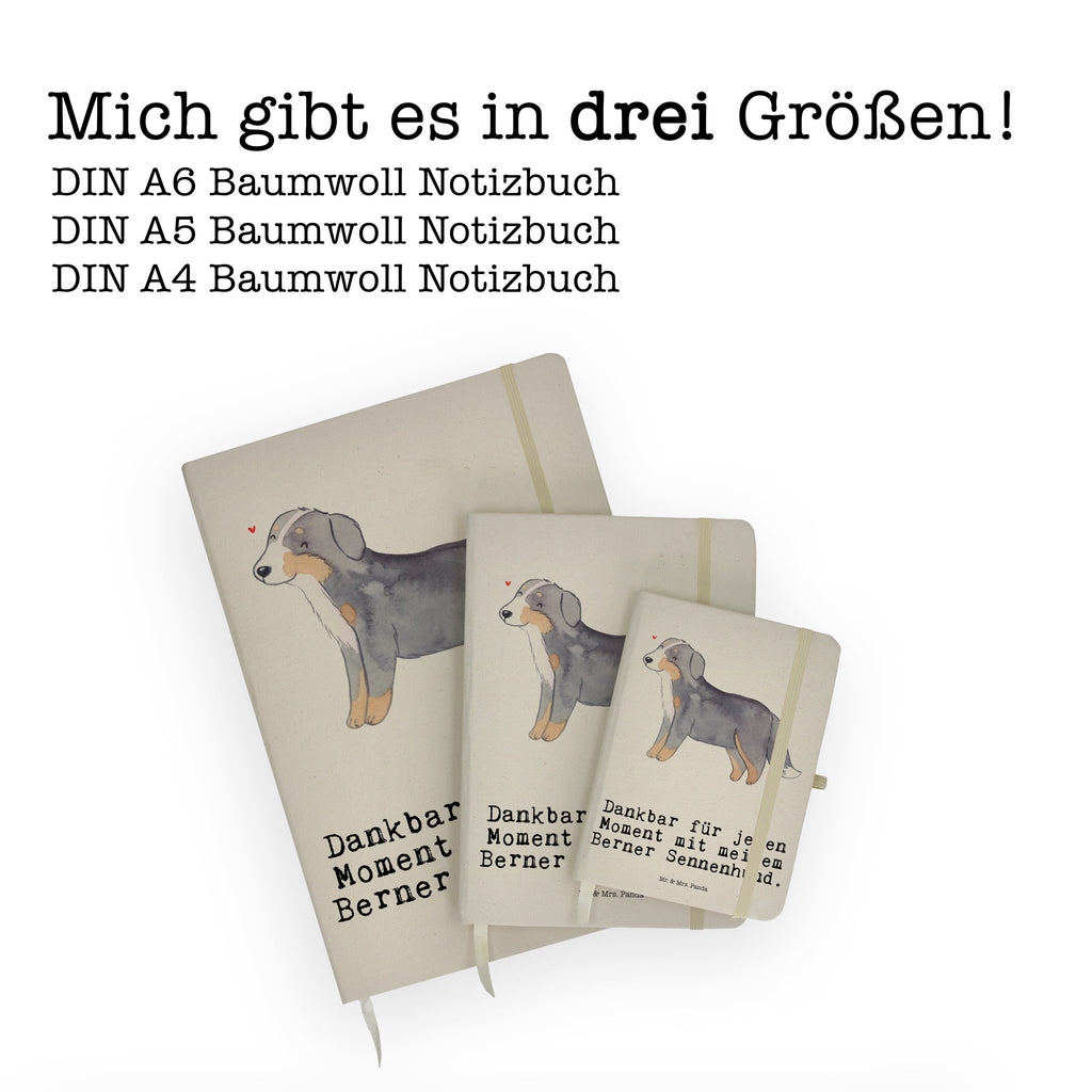 Baumwoll Notizbuch Berner Sennenhund Moment Notizen, Eintragebuch, Tagebuch, Notizblock, Adressbuch, Journal, Kladde, Skizzenbuch, Notizheft, Schreibbuch, Schreibheft, Hund, Hunderasse, Rassehund, Hundebesitzer, Geschenk, Tierfreund, Schenken, Welpe, Dürrbächler, Berner Sennenhund