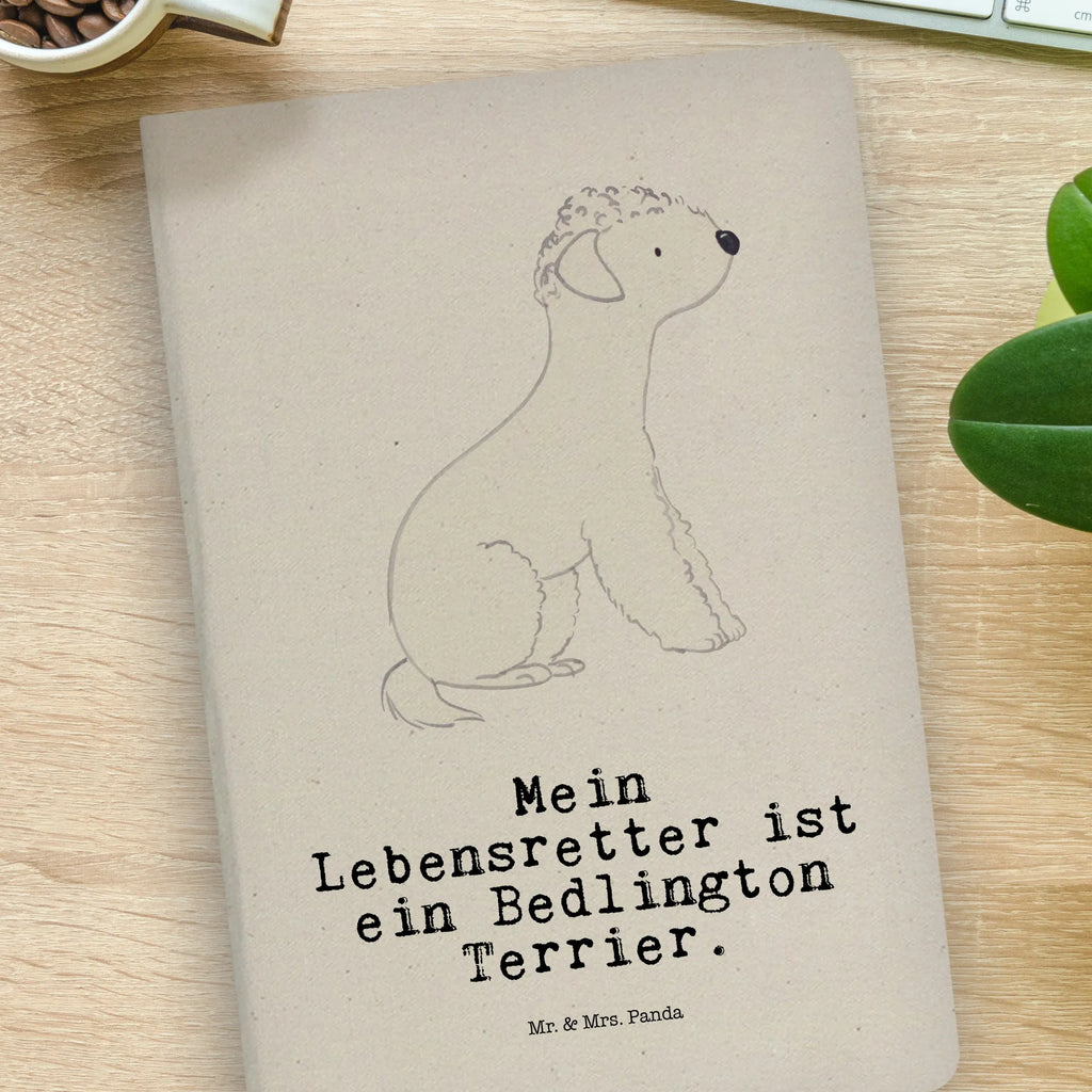 Baumwoll Notizbuch Bedlington Terrier Lebensretter Notizen, Eintragebuch, Tagebuch, Notizblock, Adressbuch, Journal, Kladde, Skizzenbuch, Notizheft, Schreibbuch, Schreibheft, Hund, Hunderasse, Rassehund, Hundebesitzer, Geschenk, Tierfreund, Schenken, Welpe, Bedlington Terrier, Terrier