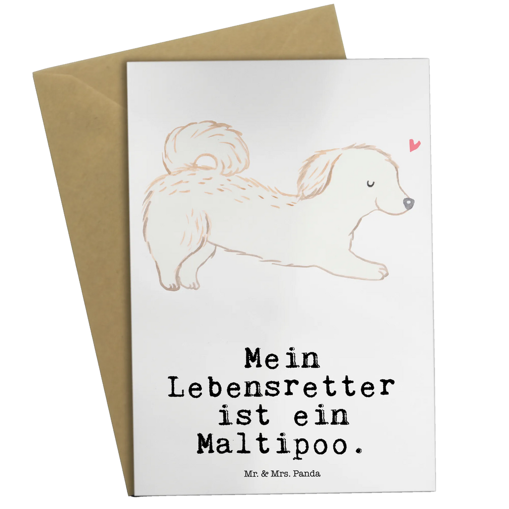 Grußkarte Maltipoo Lebensretter Grußkarte, Klappkarte, Einladungskarte, Glückwunschkarte, Hochzeitskarte, Geburtstagskarte, Karte, Ansichtskarten, Hund, Hunderasse, Rassehund, Hundebesitzer, Geschenk, Tierfreund, Schenken, Welpe, Maltipoo, Kreuzung, Mischling