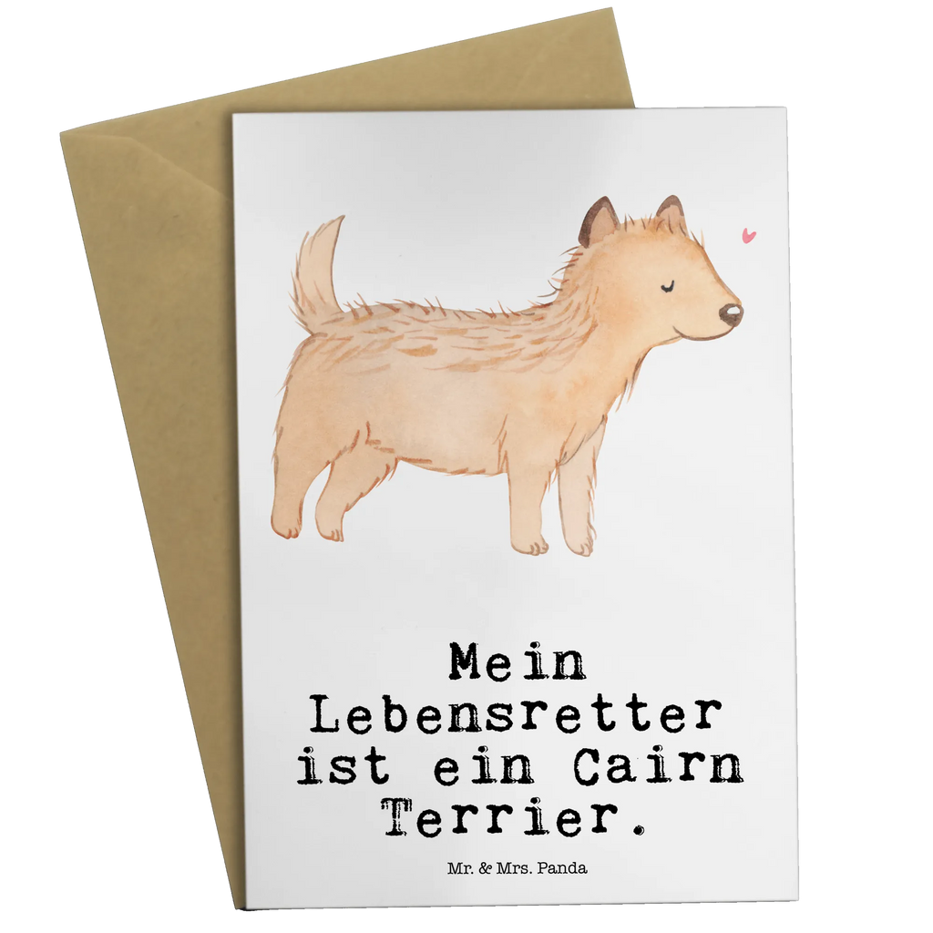 Grußkarte Cairn Terrier Lebensretter Grußkarte, Klappkarte, Einladungskarte, Glückwunschkarte, Hochzeitskarte, Geburtstagskarte, Karte, Ansichtskarten, Hund, Hunderasse, Rassehund, Hundebesitzer, Geschenk, Tierfreund, Schenken, Welpe, Cairn Terrier