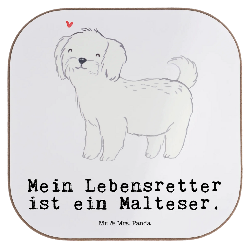 Quadratische Untersetzer Malteser Lebensretter Untersetzer, Bierdeckel, Glasuntersetzer, Untersetzer Gläser, Getränkeuntersetzer, Untersetzer aus Holz, Untersetzer für Gläser, Korkuntersetzer, Untersetzer Holz, Holzuntersetzer, Tassen Untersetzer, Untersetzer Design, Hund, Hunderasse, Rassehund, Hundebesitzer, Geschenk, Tierfreund, Schenken, Welpe, Malteser